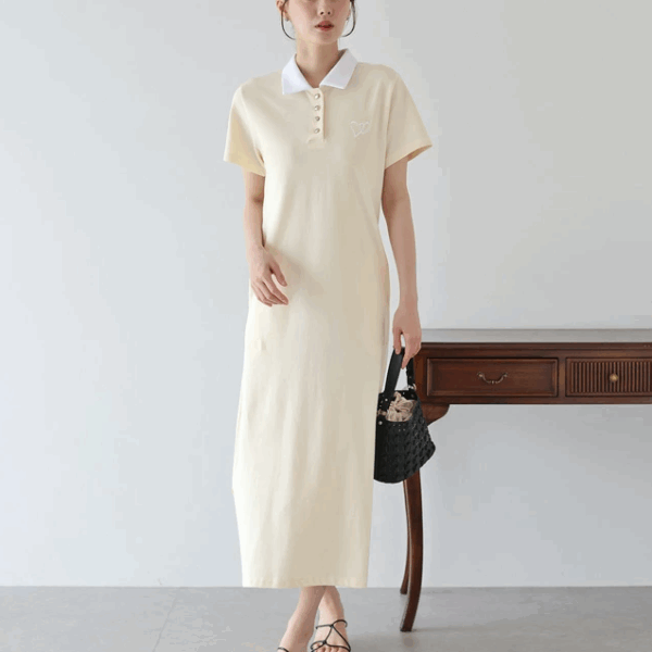 2025新品⍣BLUE EAST心型刺繡Polo衫洋裝(4色)
