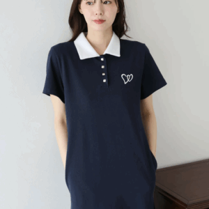 2025新品⍣BLUE EAST心型刺繡Polo衫洋裝(4色)