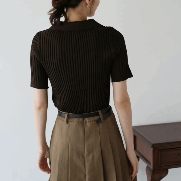 2025新品⍣BLUE EAST蝴蝶結POLO針織上衣