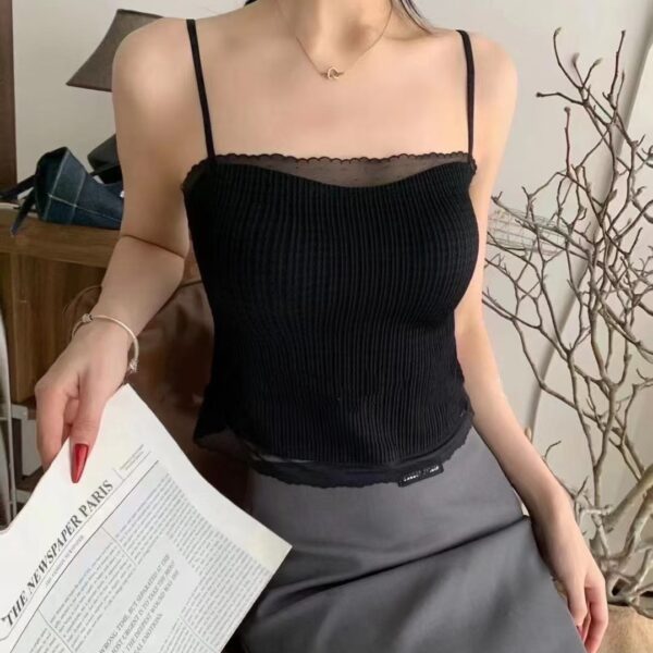 正韓外薄紗bra top(2色)