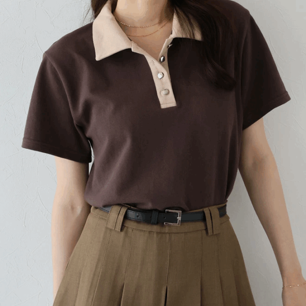 2025新品⍣BLUE EAST領子拚色polo上衣(3色)