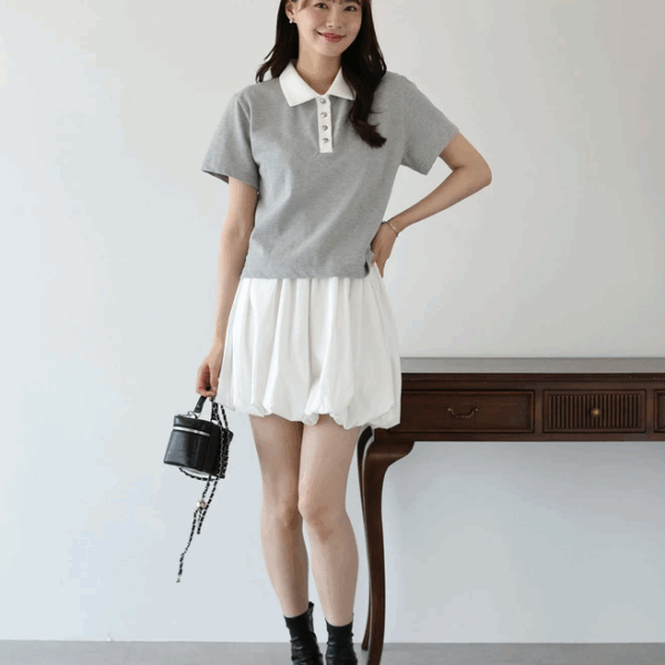 2025新品⍣BLUE EAST領子拚色polo上衣(3色)