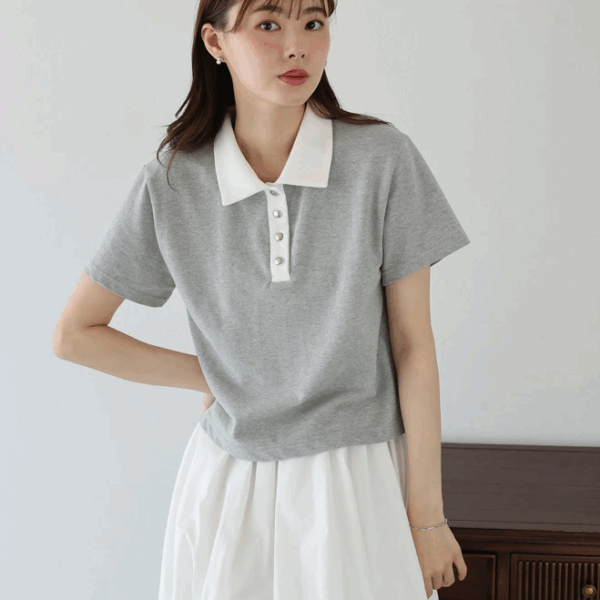 2025新品⍣BLUE EAST領子拚色polo上衣(3色)