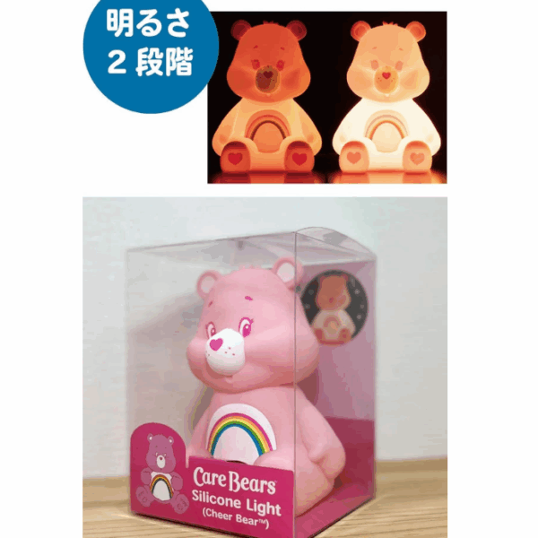 粉色彩紅夜燈-1 日本Care Bears室內小夜燈/行李束帶/擦手巾