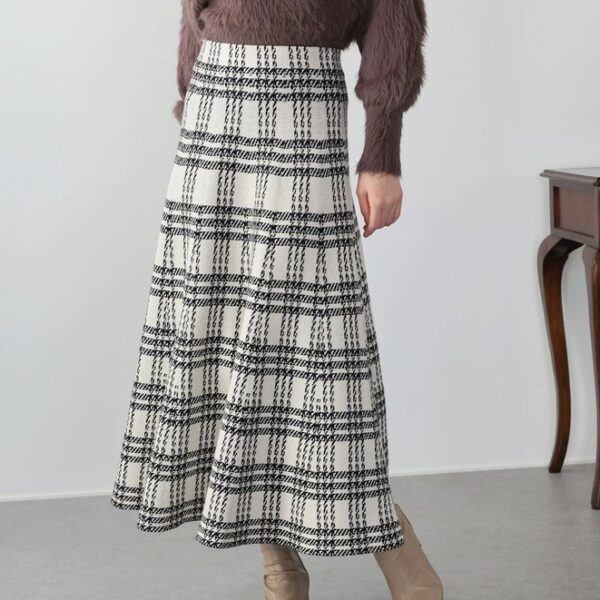 BLUE EAST格紋針織裙(3色)