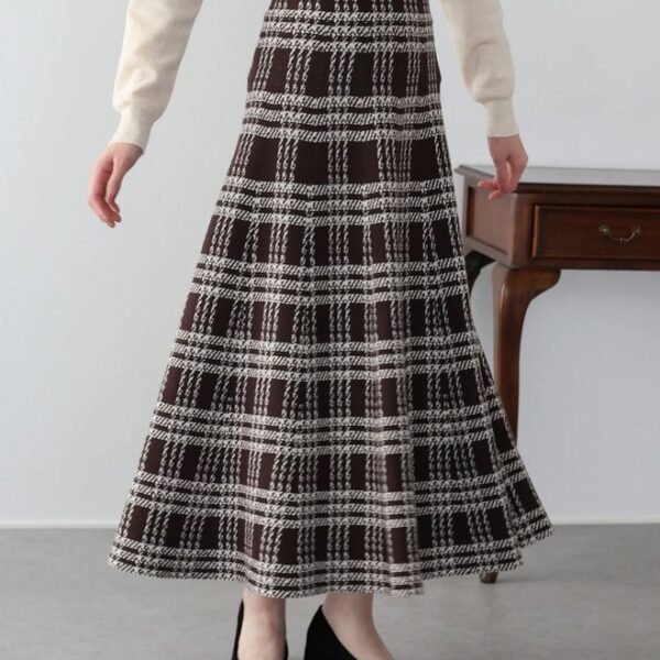 BLUE EAST格紋針織裙(3色)