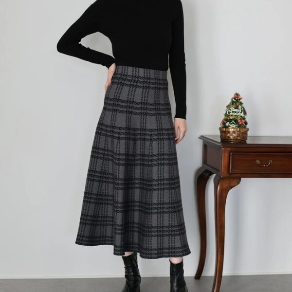 BLUE EAST格紋針織裙(3色)