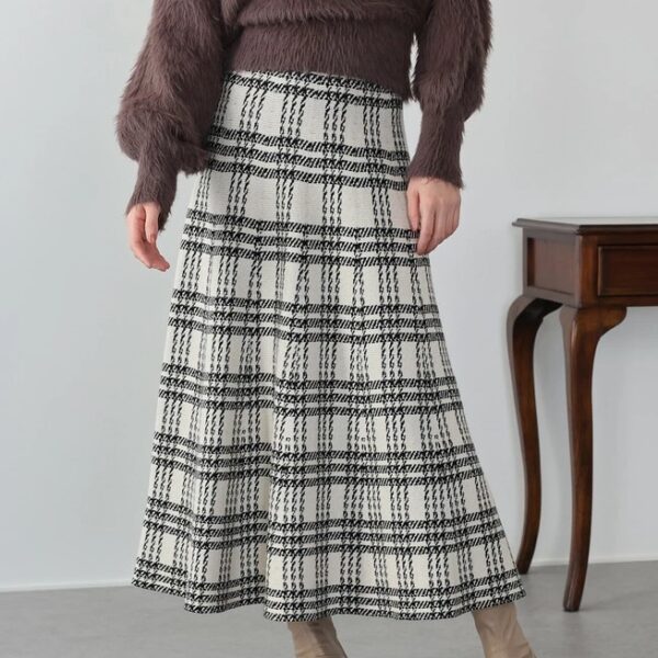 BLUE EAST格紋針織裙(3色)