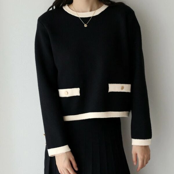 BLUE EAST 超值拚色針織上衣&裙套裝(3色)