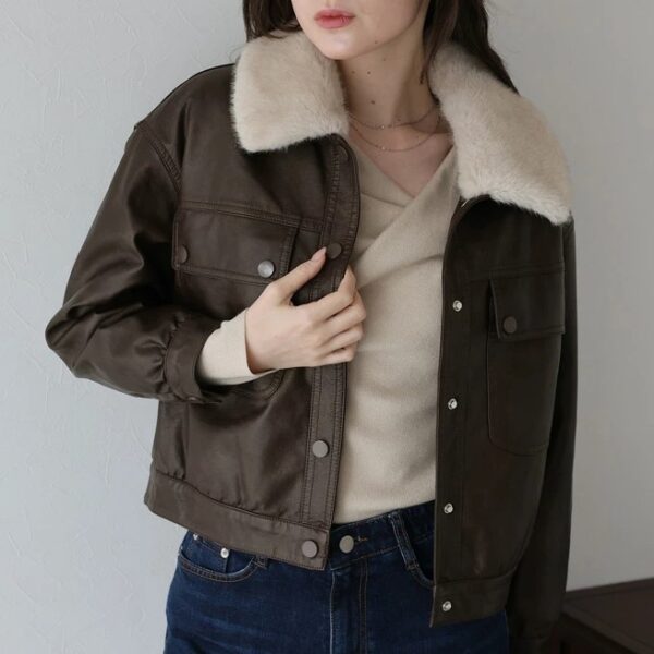 BLUE EAST時髦皮衣外套(2色)