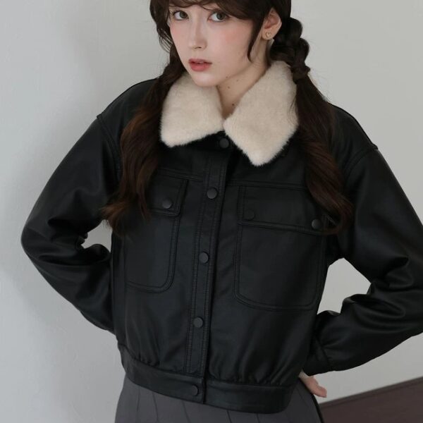 BLUE EAST時髦皮衣外套(2色)