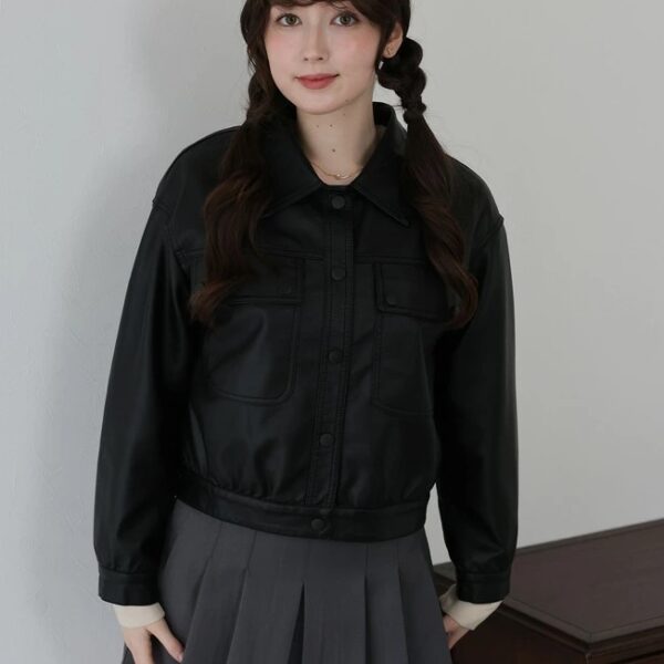 BLUE EAST時髦皮衣外套(2色)