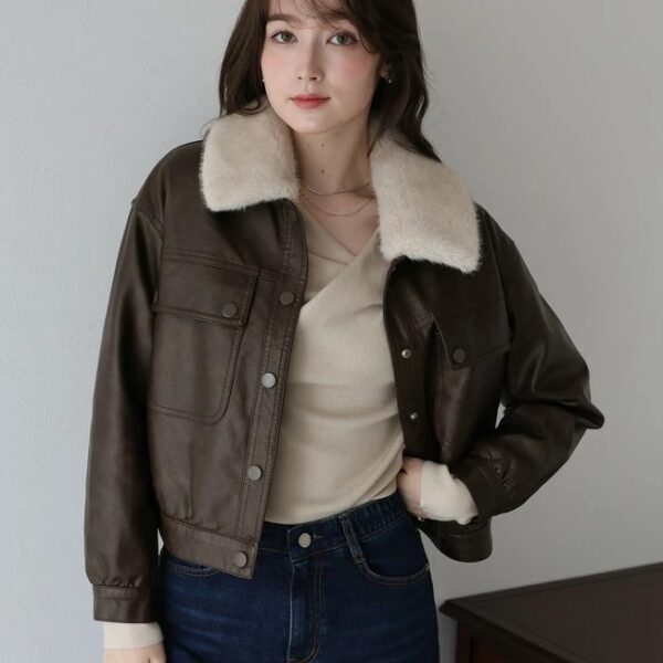 BLUE EAST時髦皮衣外套(2色)