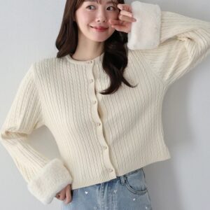 BLUE EAST澎澎毛袖針織上衣(3色)